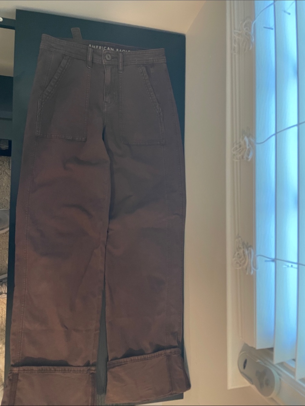 American Eagle Outfitters Men's Dark Brown Chino Utility Pants